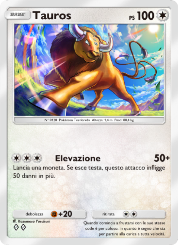 Tauros 128/239 — Guardiani Astrali (Italian Pokémon TCG card)
