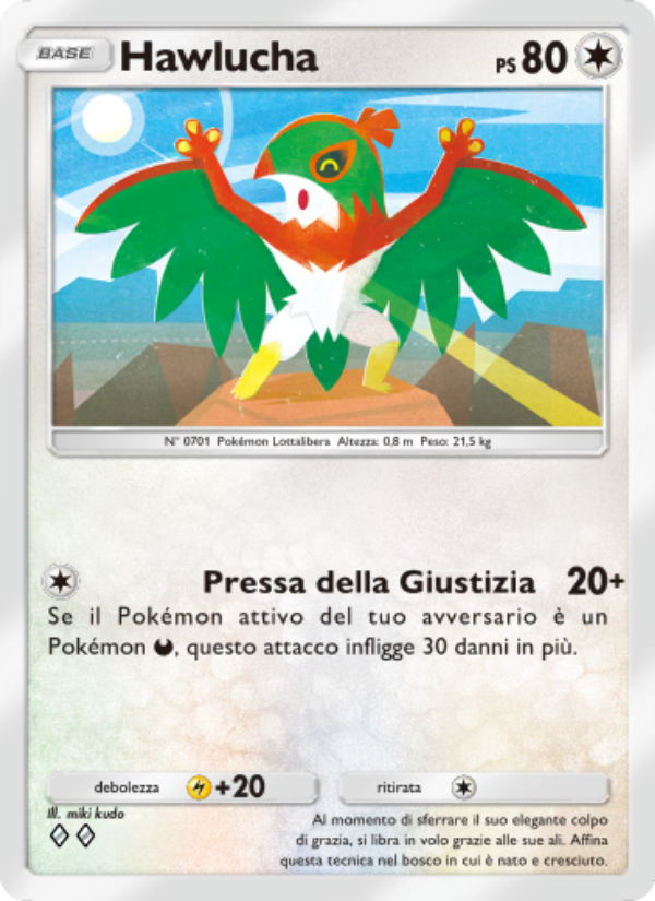 Hawlucha 132/239 — Guardiani Astrali (Italian Pokémon TCG card)