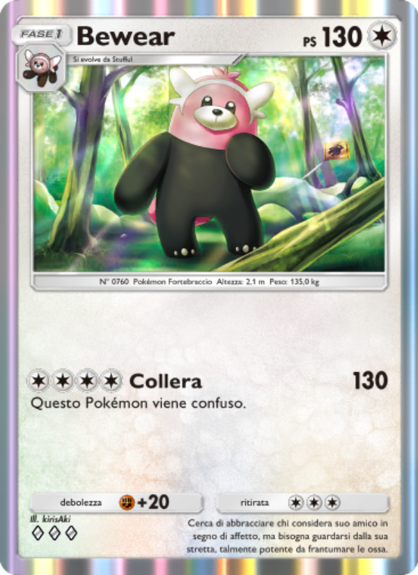 Bewear 139/239 — Guardiani Astrali (Italian Pokémon TCG card)