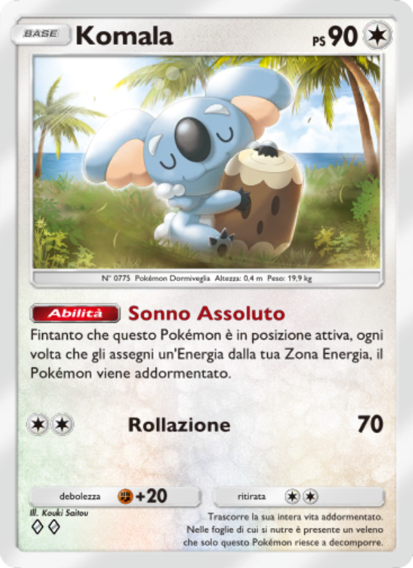 Komala 141/239 — Guardiani Astrali (Italian Pokémon TCG card)