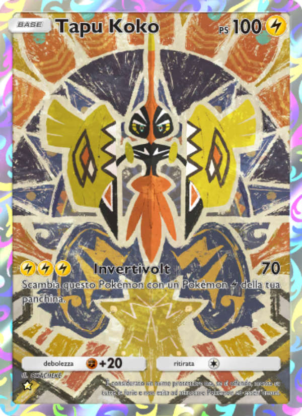 Tapu Koko 166/239 — Guardiani Astrali (Italian Pokémon TCG card)