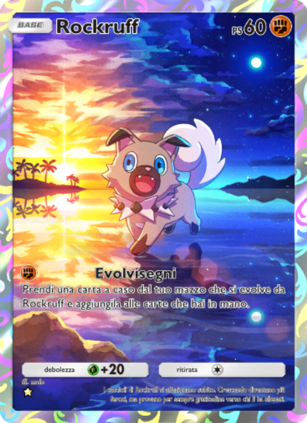 Rockruff 172/239 — Guardiani Astrali (Italian Pokémon TCG card)