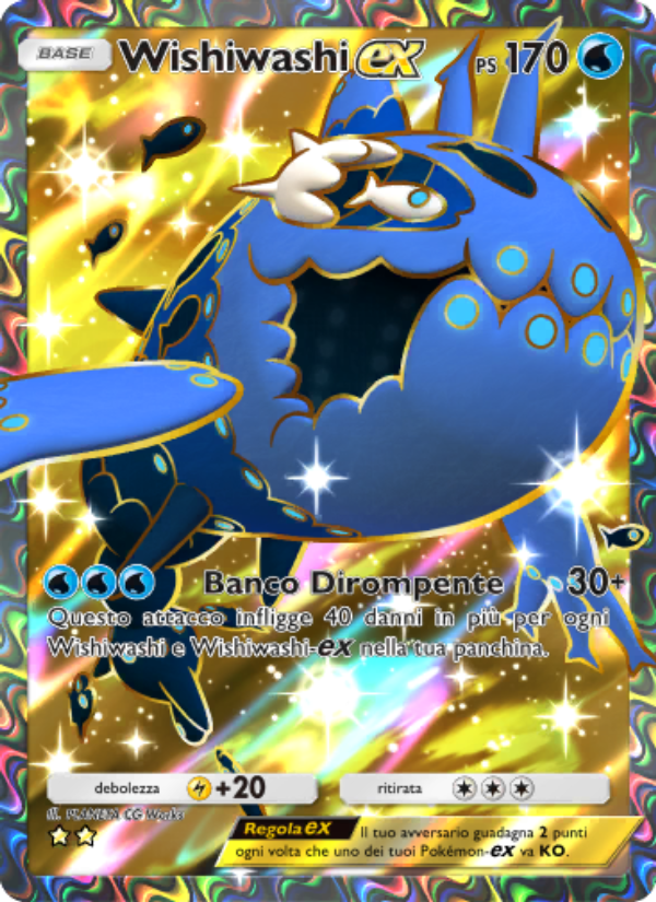 Wishiwashi-ex 184/239 — Guardiani Astrali (Italian Pokémon TCG card)