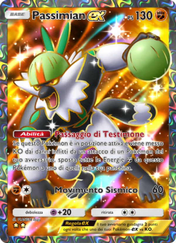 Passimian-ex 187/239 — Guardiani Astrali (Italian Pokémon TCG card)