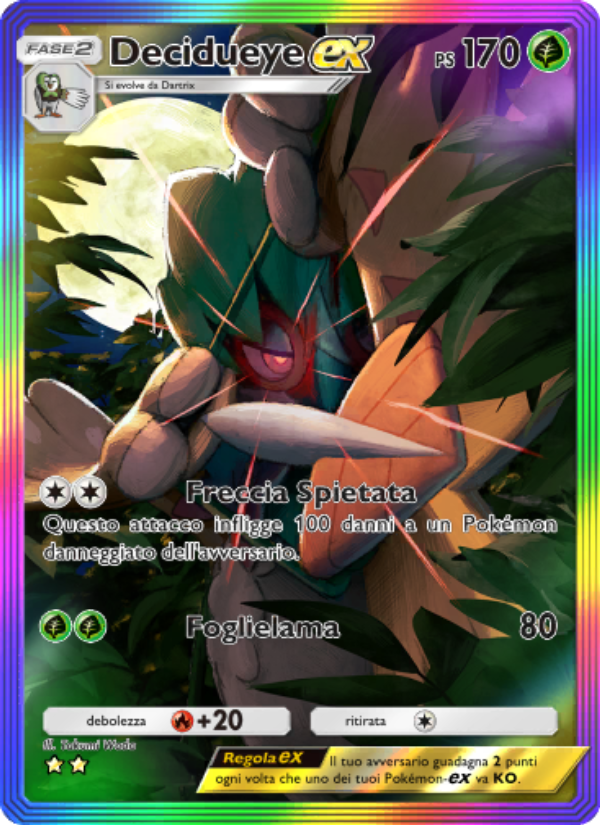 Decidueye-ex 198/239 — Guardiani Astrali (Italian Pokémon TCG card)