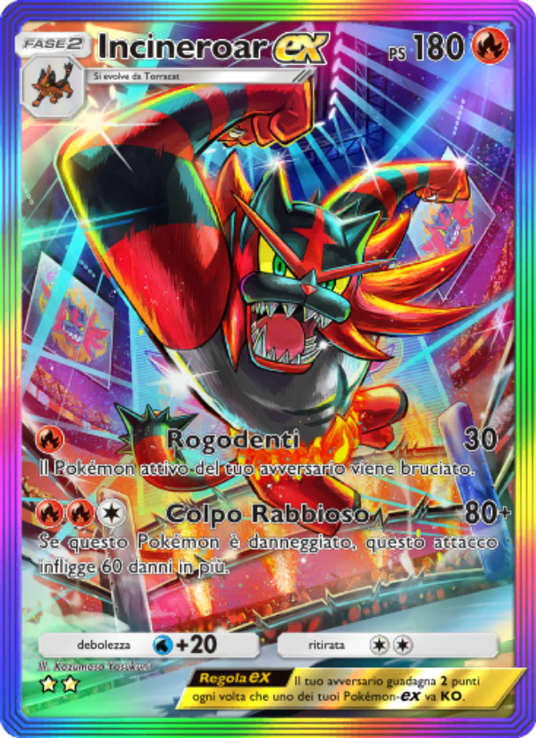 Incineroar-ex 200/239 — Guardiani Astrali (Italian Pokémon TCG card)