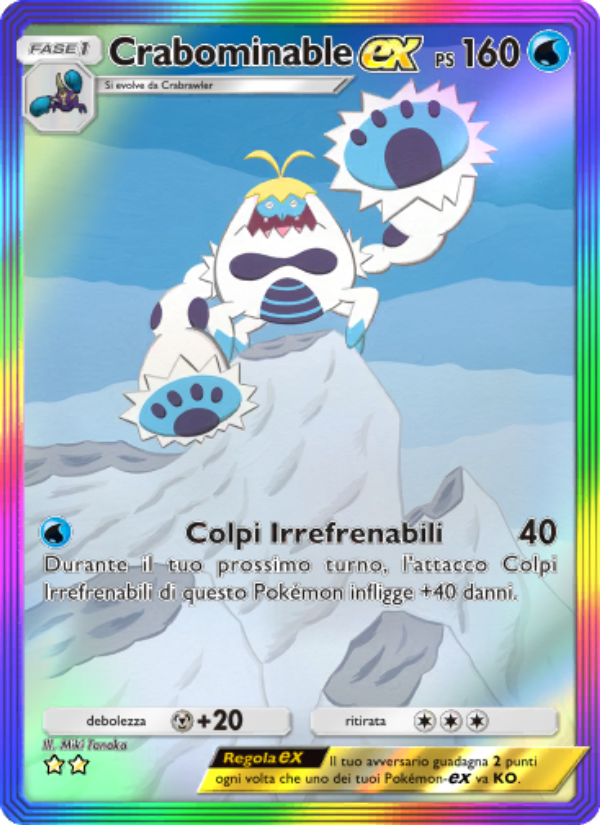 Crabominable-ex 201/239 — Guardiani Astrali (Italian Pokémon TCG card)