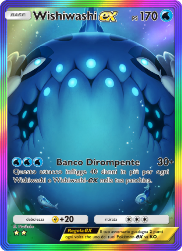 Wishiwashi-ex 202/239 — Guardiani Astrali (Italian Pokémon TCG card)