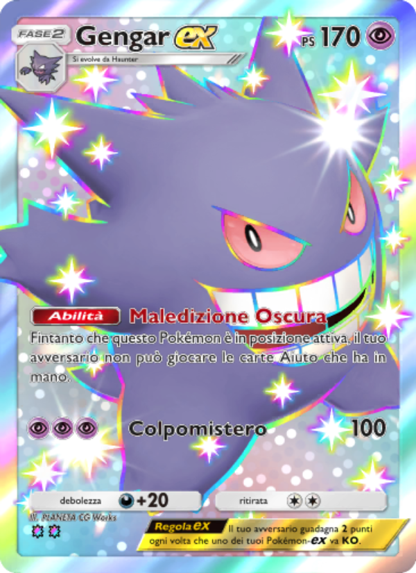 Gengar-ex 234/239 — Guardiani Astrali (Italian Pokémon TCG card)