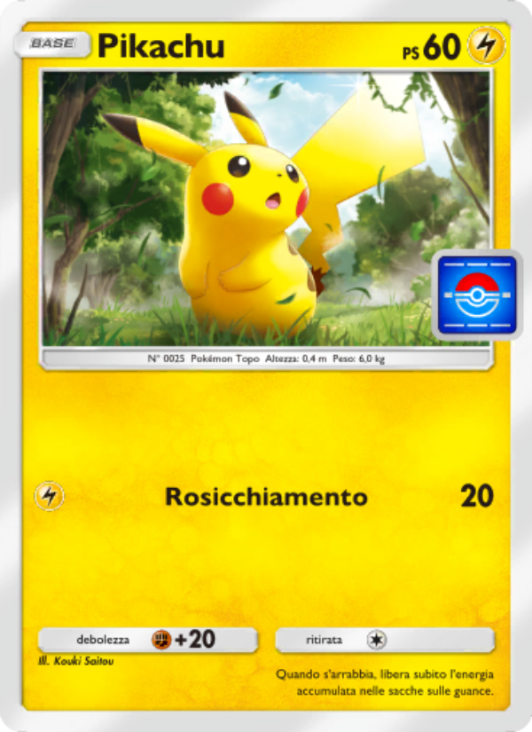 Pikachu 015/73 — Promo-A (Italian Pokémon TCG card)