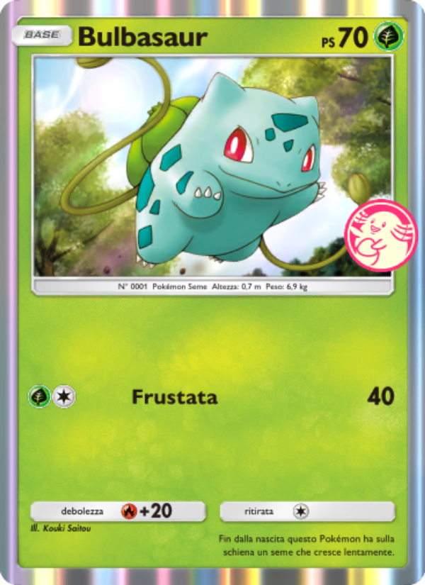 Bulbasaur 023/73 — Promo-A (Italian Pokémon TCG card)