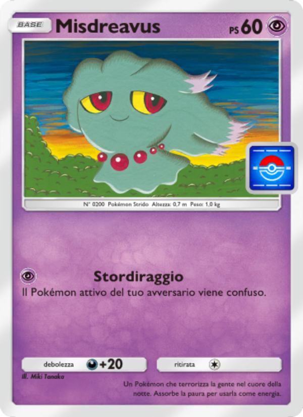 Misdreavus 038/73 — Promo-A (Italian Pokémon TCG card)