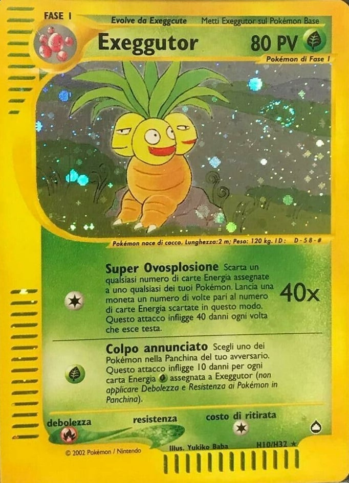 Exeggutor 010 — Aquapolis (Italian Pokémon TCG card)