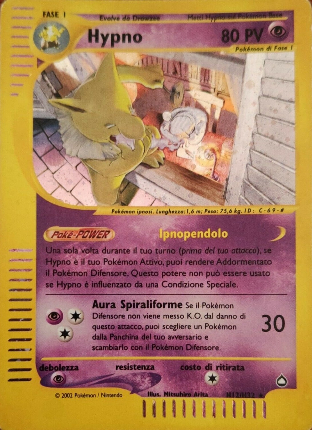 Hypno 012 — Aquapolis (Italian Pokémon TCG card)