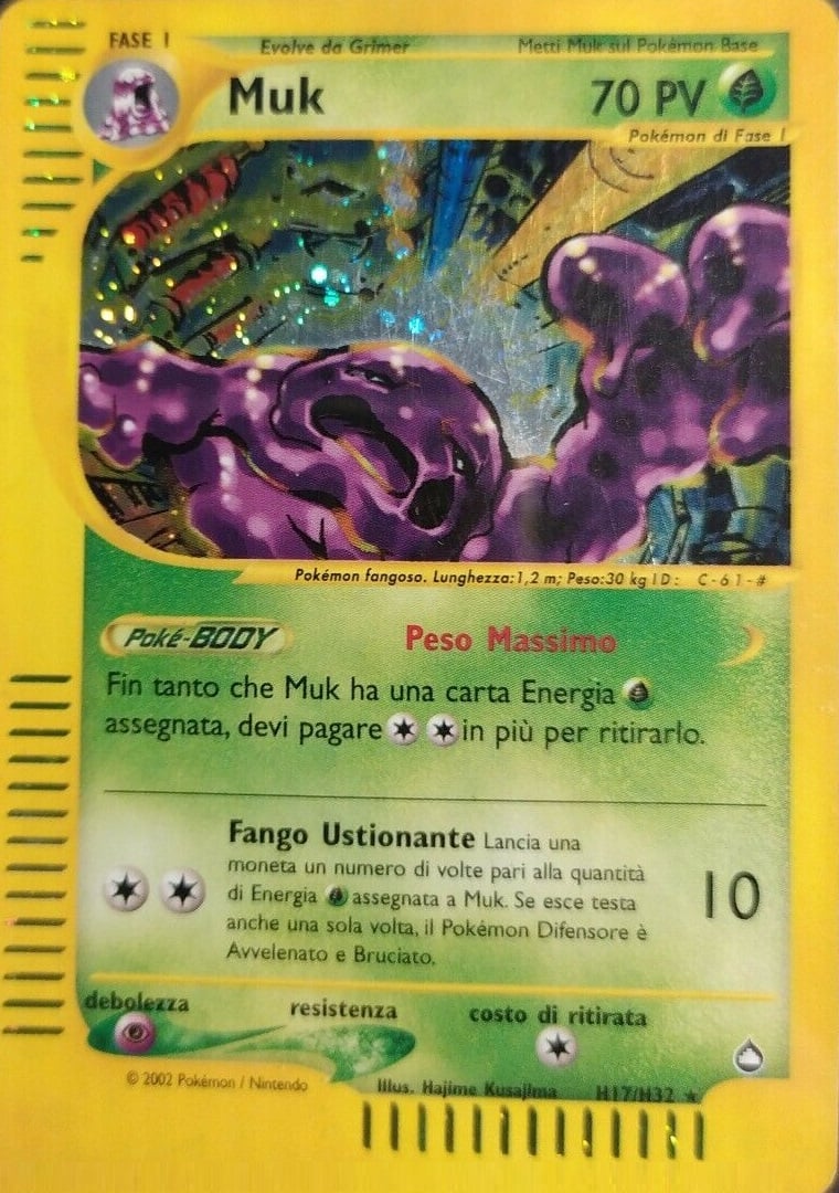 Muk 017 — Aquapolis (Italian Pokémon TCG card)