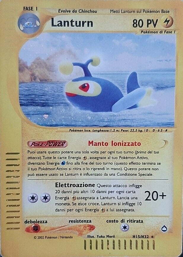 Lanturn 021 — Aquapolis (Italian Pokémon TCG card)