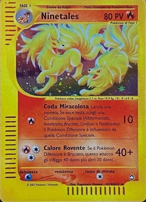 Ninetales 025 — Aquapolis (Italian Pokémon TCG card)