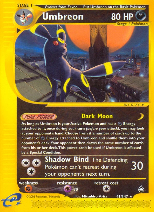 Umbreon 041 — Aquapolis (Italian Pokémon TCG card)