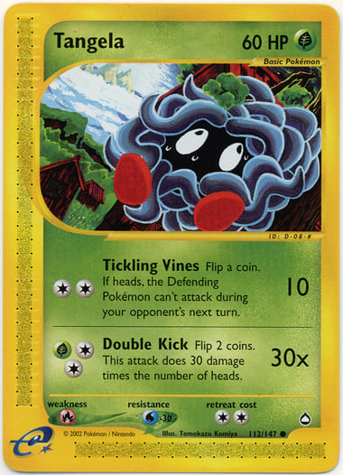 Tangela 112 — Aquapolis (Italian Pokémon TCG card)