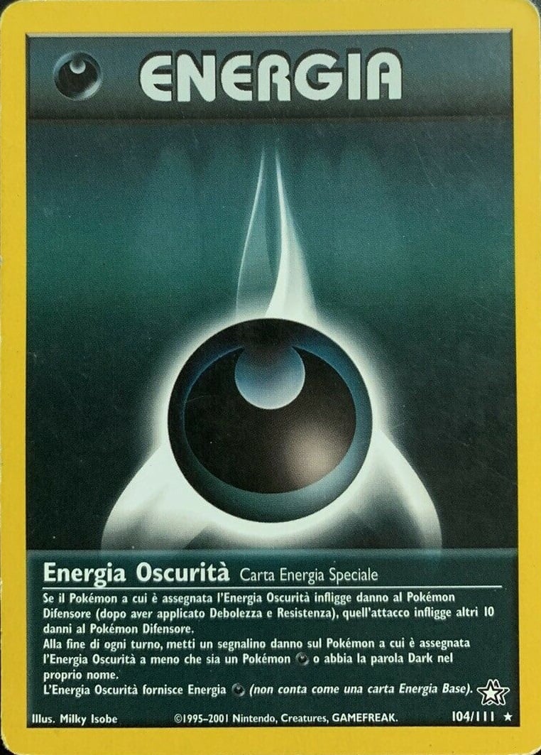 Energia Oscurità 142 — Aquapolis (Italian Pokémon TCG card)