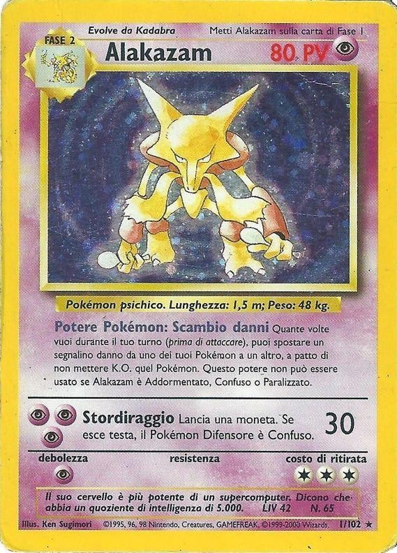 Alakazam 001 — Base Set 2 (Italian Pokémon TCG card)