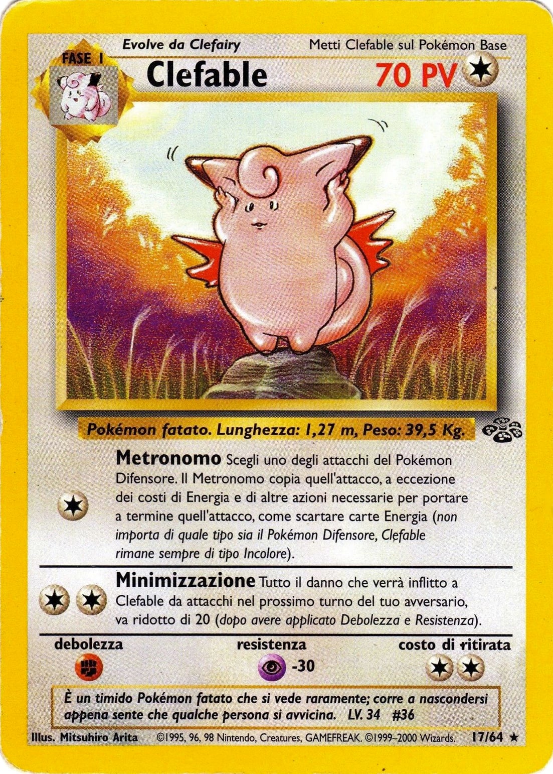 Clefable 005 — Base Set 2 (Italian Pokémon TCG card)
