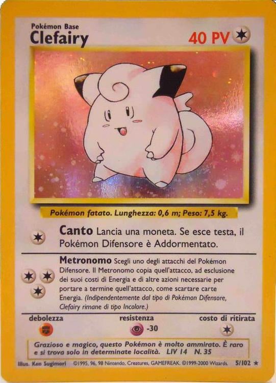 Clefairy 006 — Base Set 2 (Italian Pokémon TCG card)