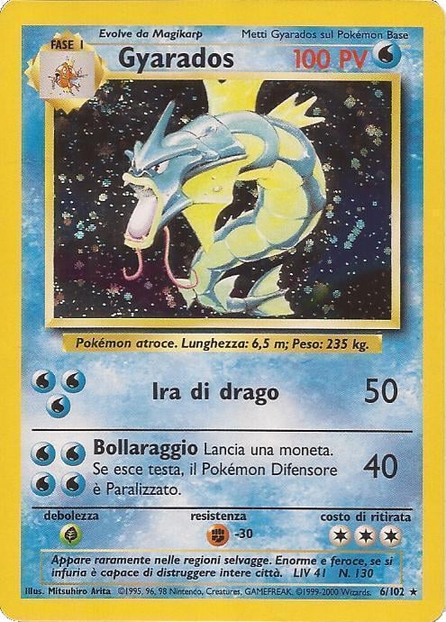 Gyarados 007 — Base Set 2 (Italian Pokémon TCG card)