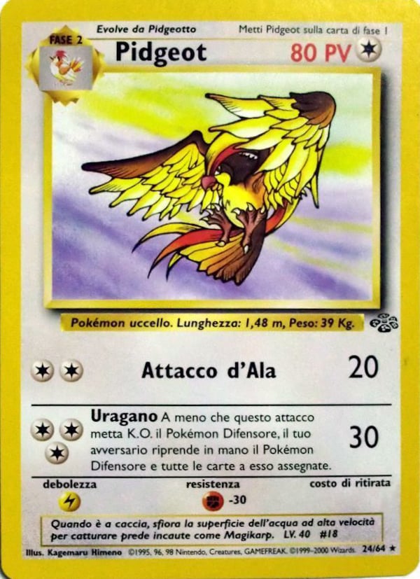 Pidgeot 014 — Base Set 2 (Italian Pokémon TCG card)