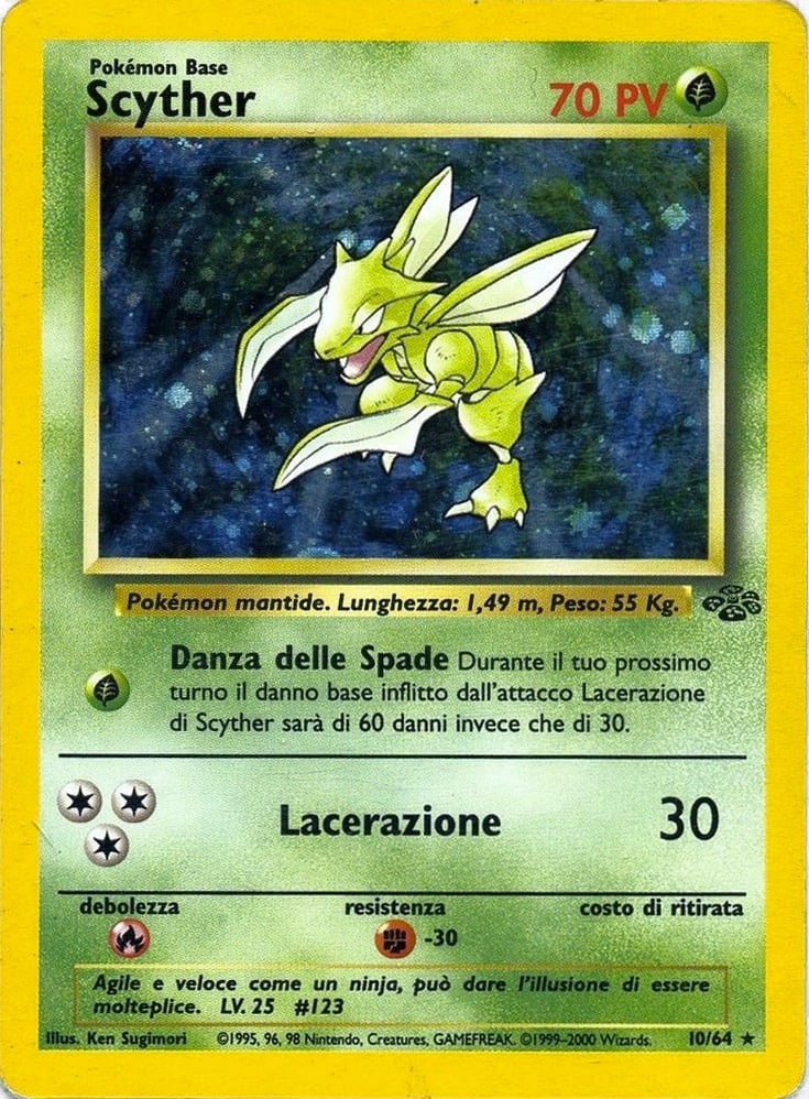 Scyther 017 — Base Set 2 (Italian Pokémon TCG card)