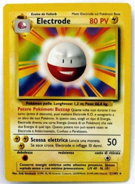 Electrode 025 — Base Set 2 (Italian Pokémon TCG card)