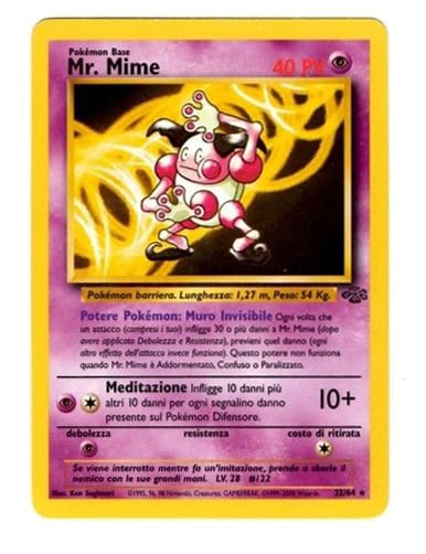 Mr. Mime 027 — Base Set 2 (Italian Pokémon TCG card)