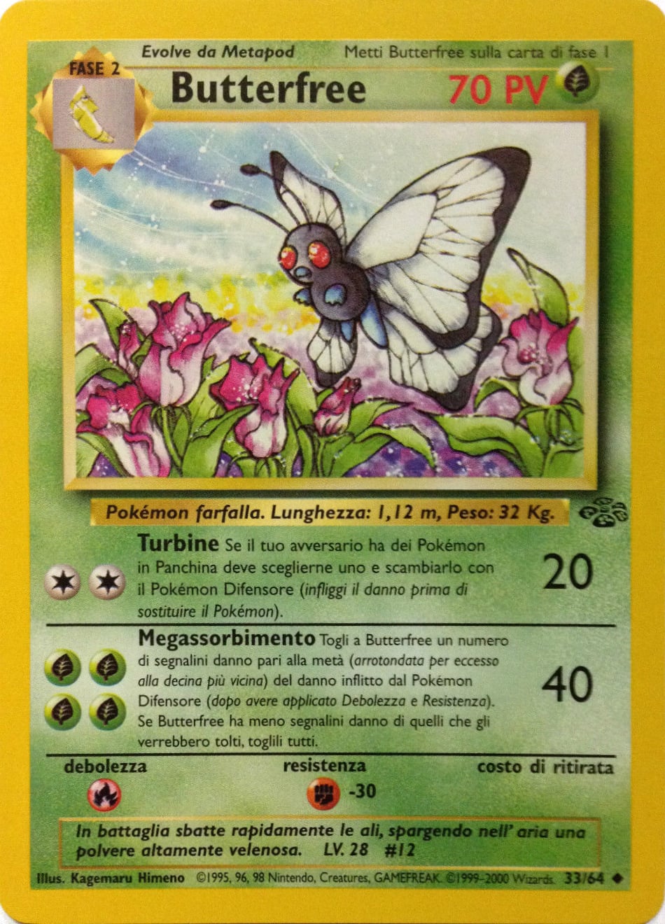 Butterfree 034 — Base Set 2 (Italian Pokémon TCG card)