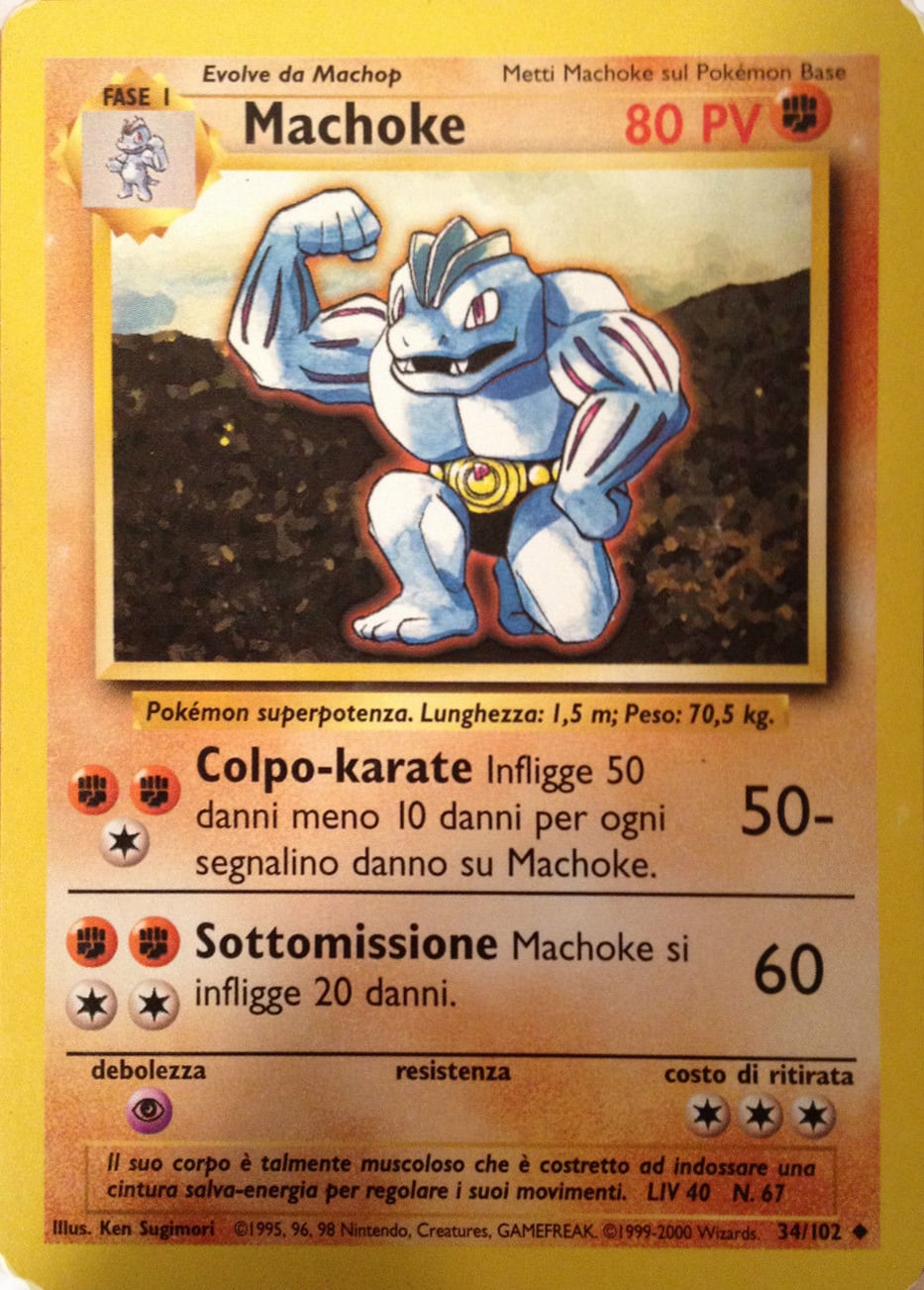 Machoke 049 — Base Set 2 (Italian Pokémon TCG card)