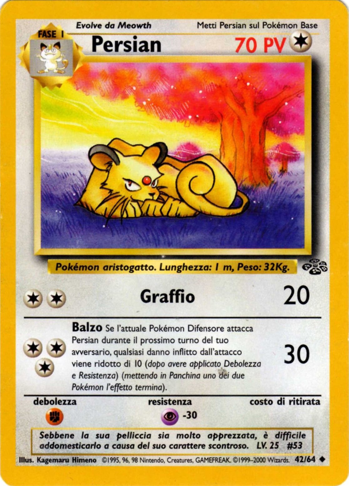 Persian 056 — Base Set 2 (Italian Pokémon TCG card)