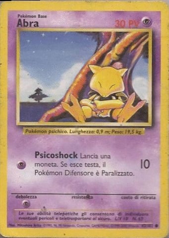 Abra 065 — Base Set 2 (Italian Pokémon TCG card)
