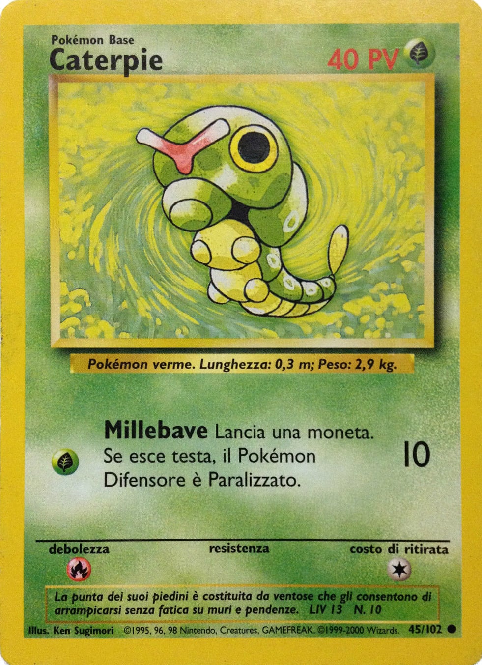 Caterpie 068 — Base Set 2 (Italian Pokémon TCG card)