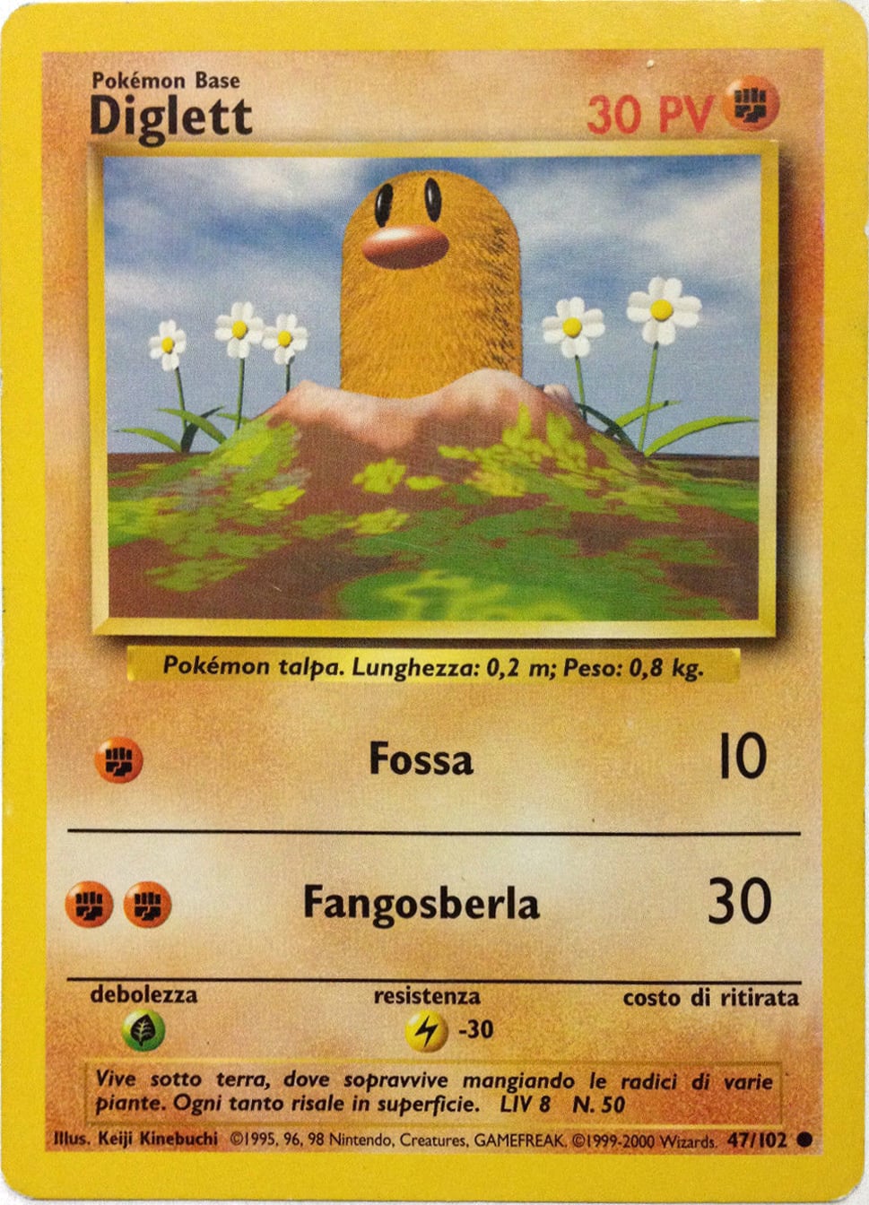 Diglett 071 — Base Set 2 (Italian Pokémon TCG card)