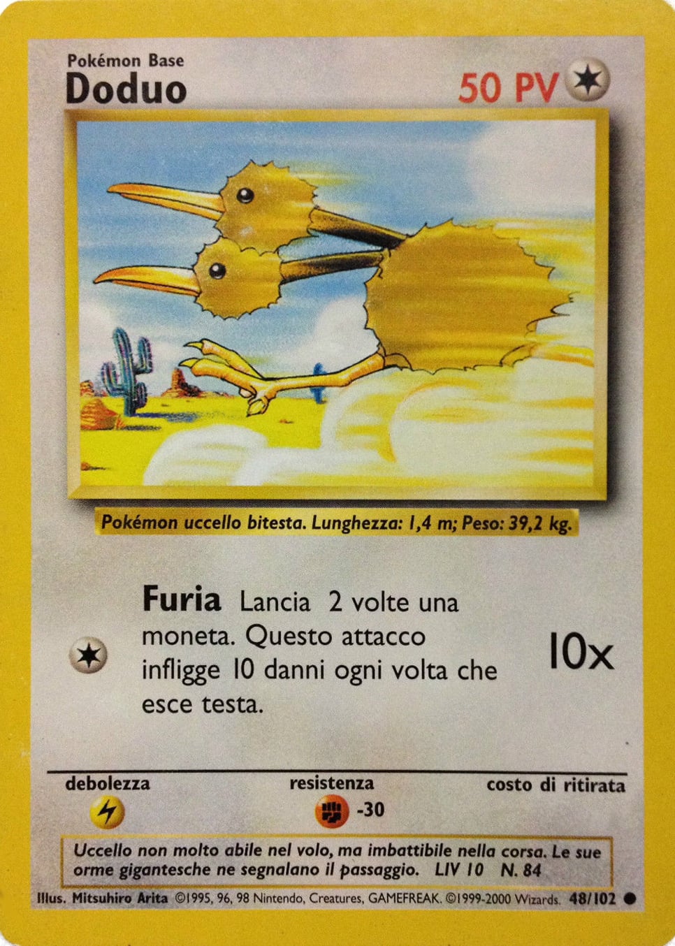Doduo 072 — Base Set 2 (Italian Pokémon TCG card)
