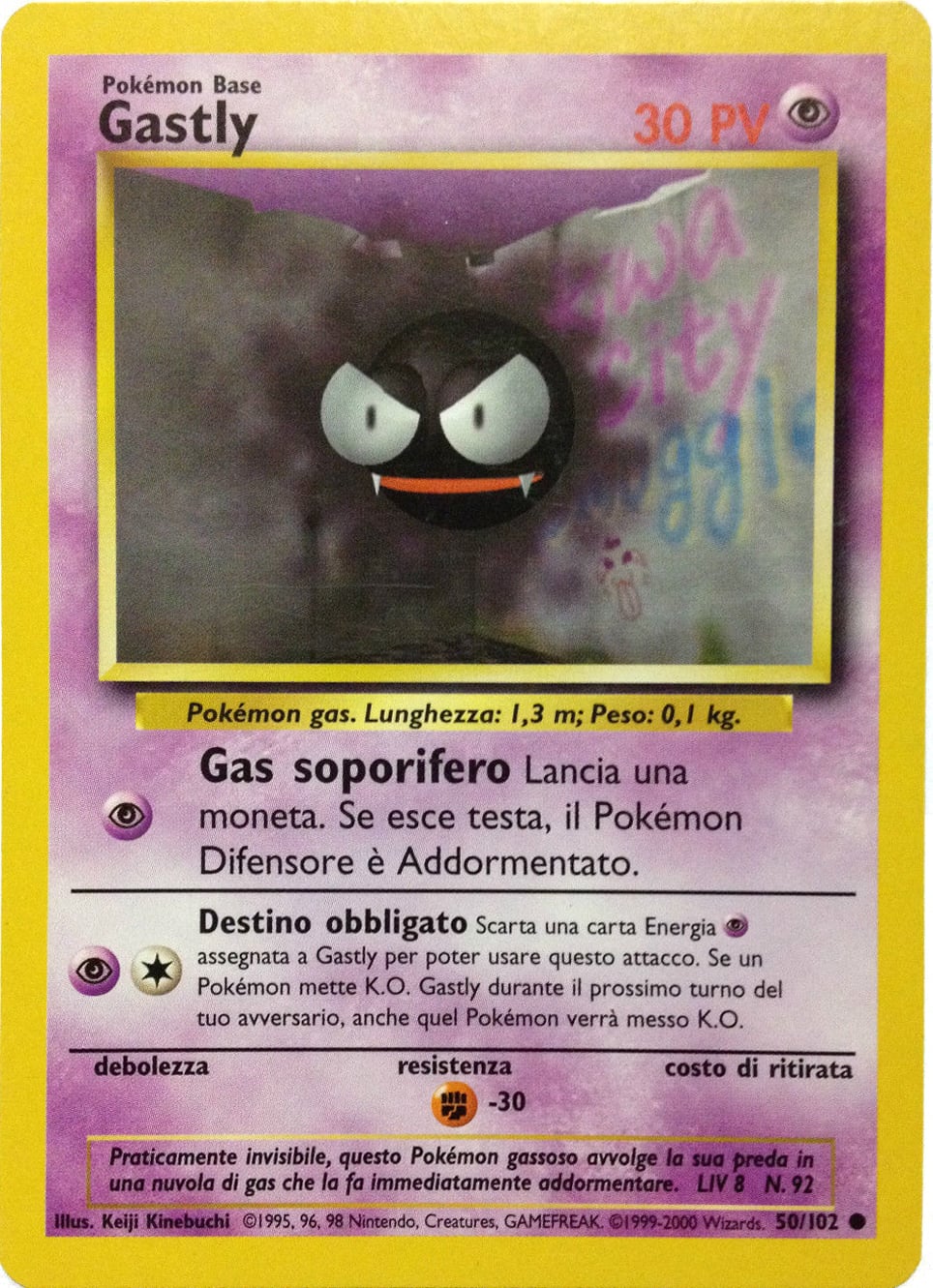 Gastly 075 — Base Set 2 (Italian Pokémon TCG card)