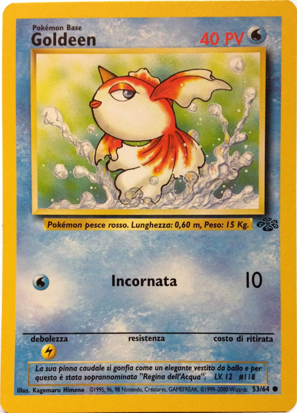 Goldeen 076 — Base Set 2 (Italian Pokémon TCG card)
