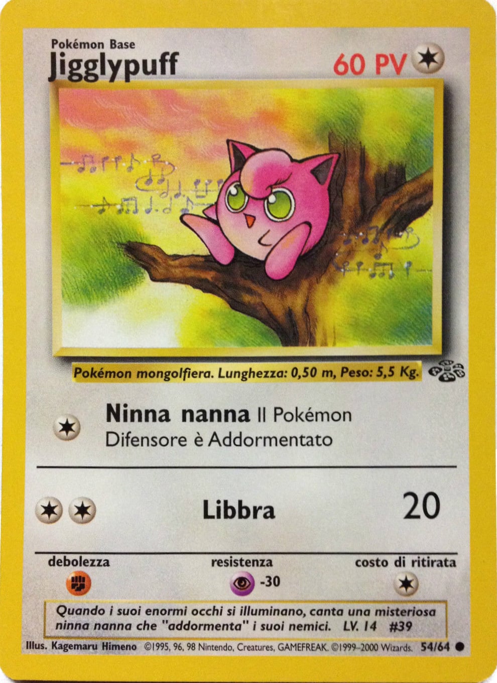 Jigglypuff 077 — Base Set 2 (Italian Pokémon TCG card)