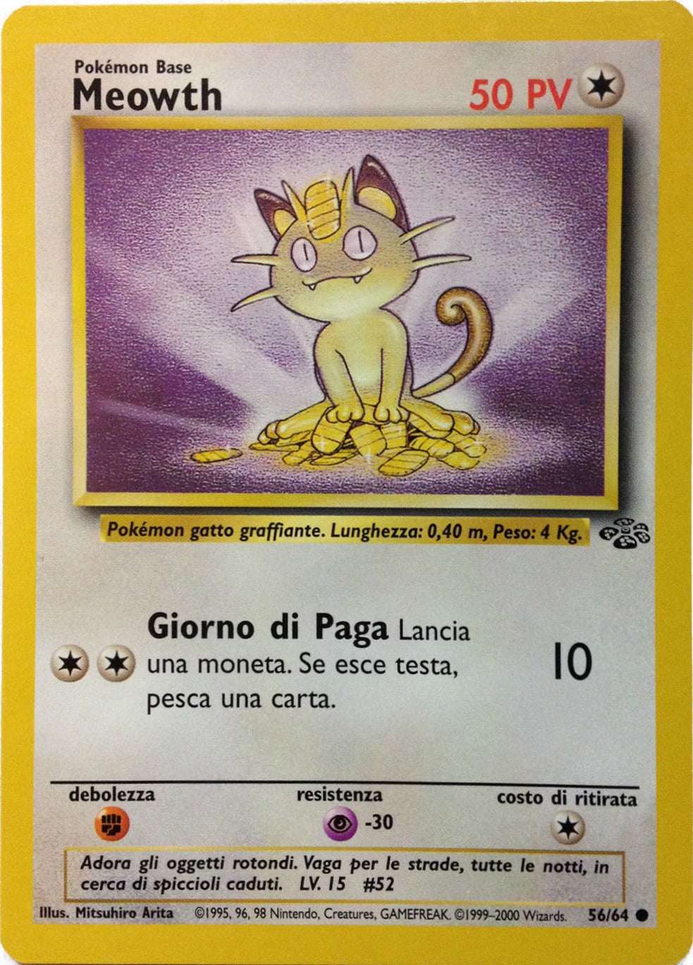 Meowth 080 — Base Set 2 (Italian Pokémon TCG card)