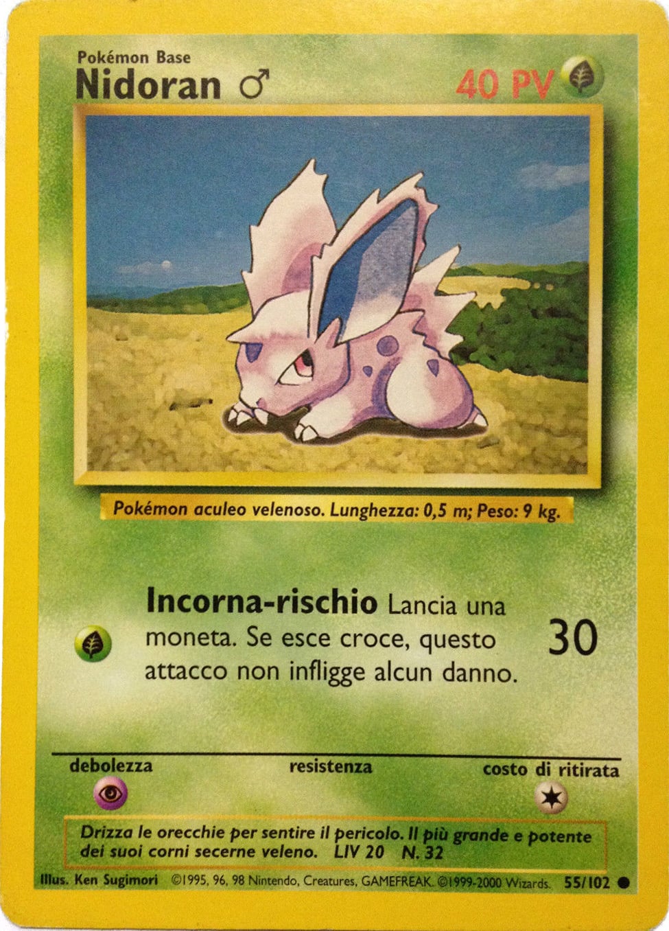 Nidoran♂ 083 — Base Set 2 (Italian Pokémon TCG card)