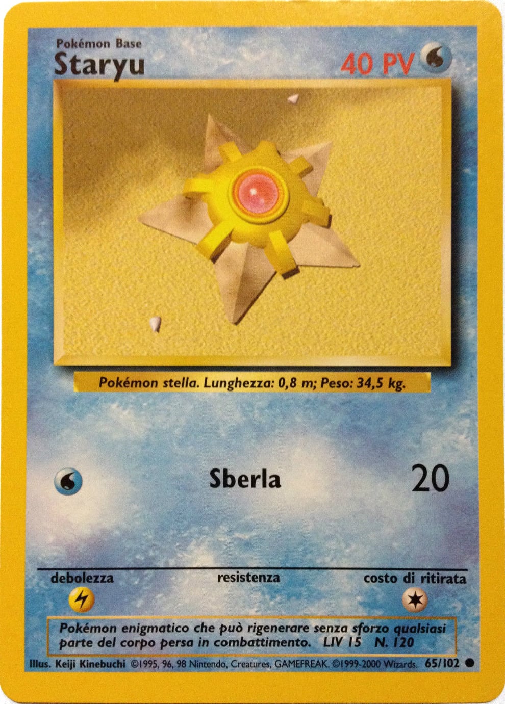 Staryu 095 — Base Set 2 (Italian Pokémon TCG card)