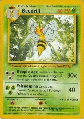 Beedrill 017/102 — Base Set (Italian Pokémon TCG card)