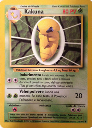 Kakuna 033/102 — Base Set (Italian Pokémon TCG card)