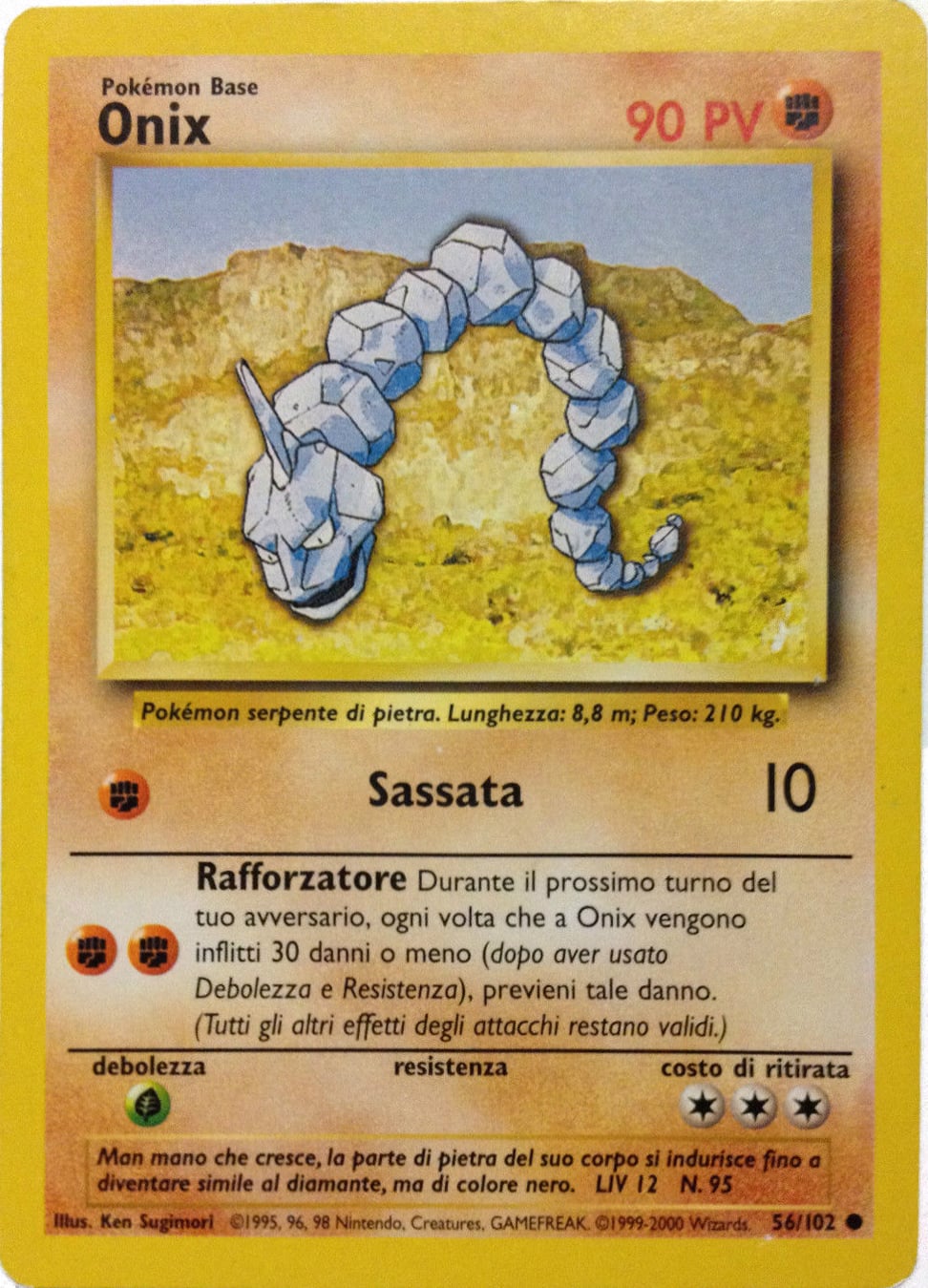 Onix 056/102 — Base Set (Italian Pokémon TCG card)