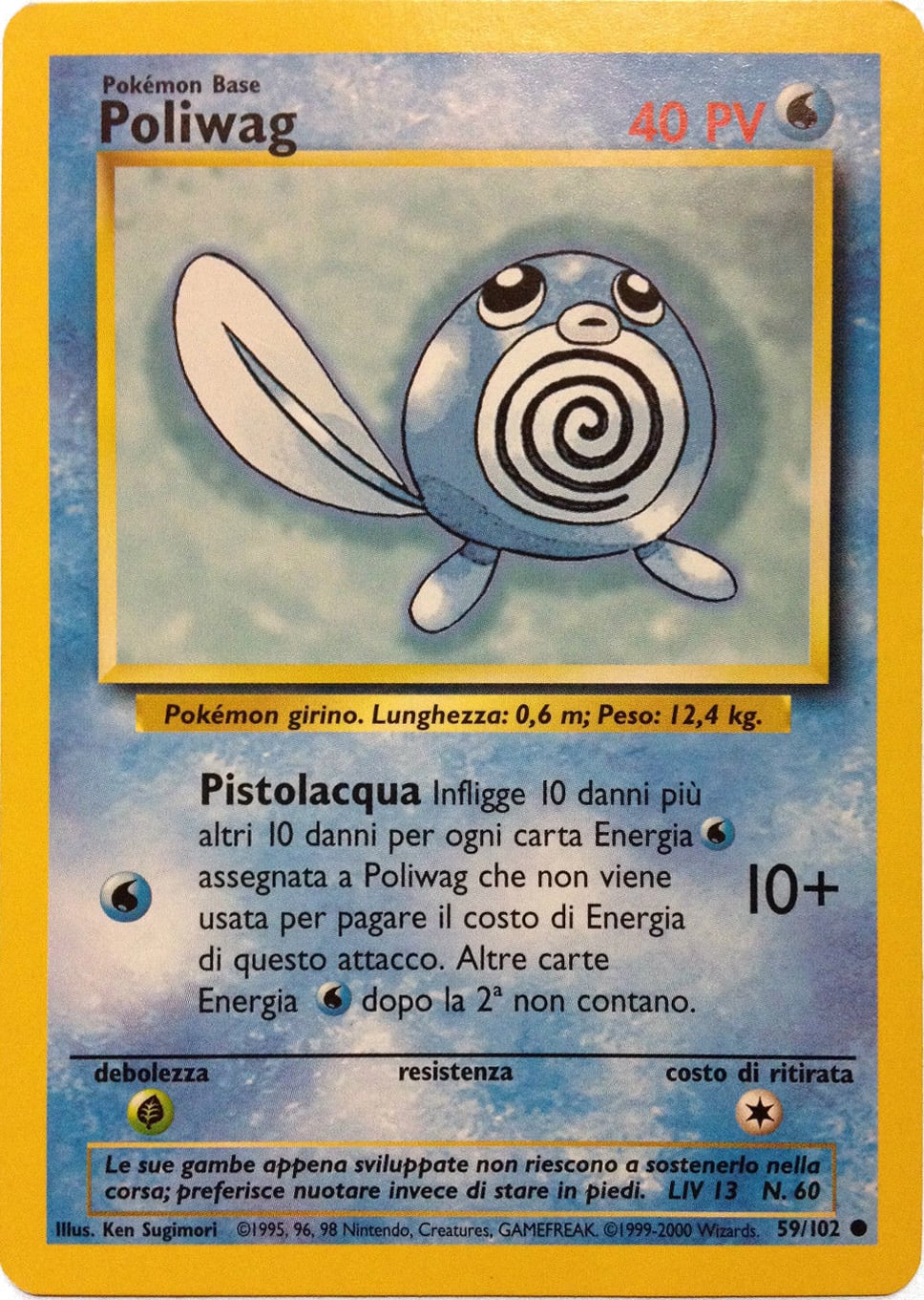 Poliwag 059/102 — Base Set (Italian Pokémon TCG card)