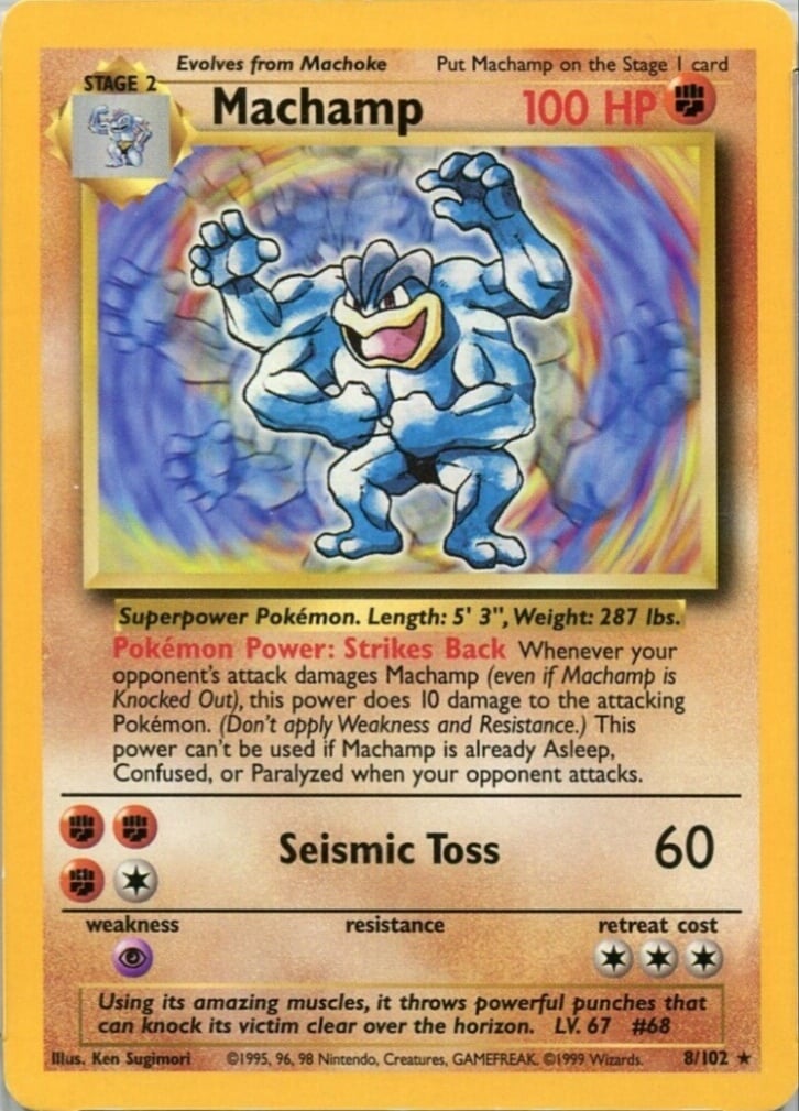 Machamp 008/102 — Set Base (Italian Pokémon TCG card)